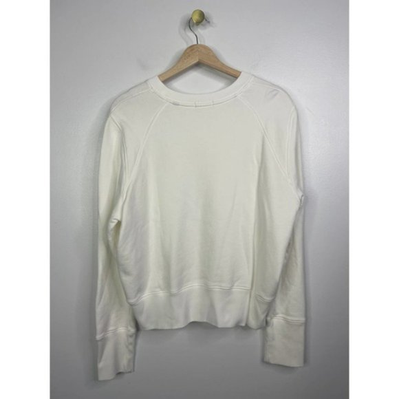 ATM French Terry Garment  Dye Vintage Raglan Sweater Women's White Size: L NWOT - Picture 6 of 10